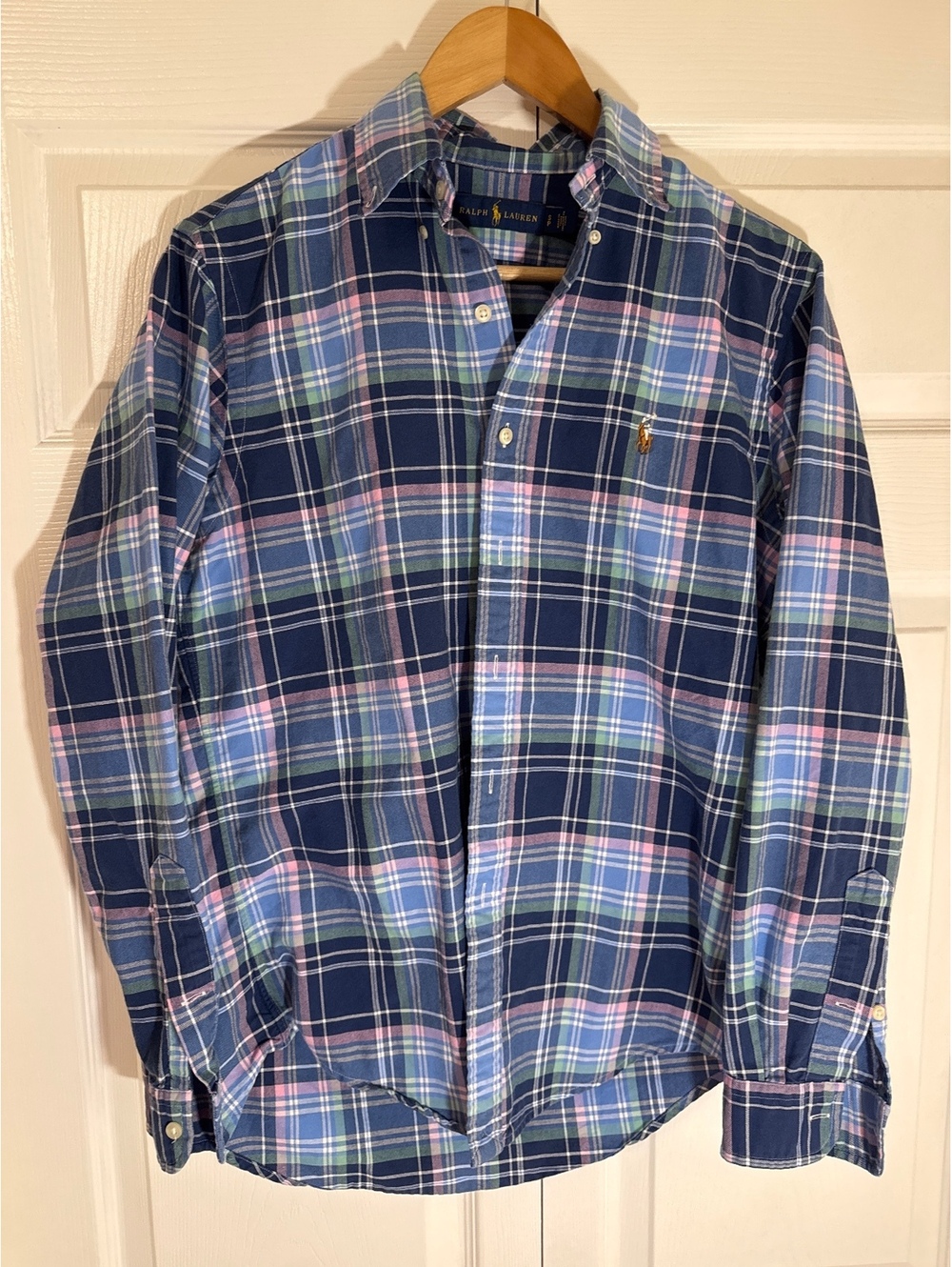 Ralph Lauren Classic Fit Plaid Button-Down Shirt Size Small